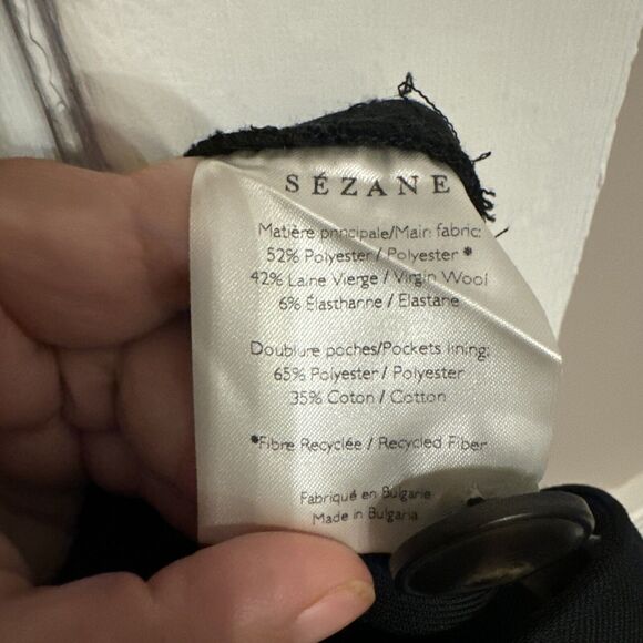 NEW Sezane Pantalon Chuck Noir Black Dress Pants Wide Leg Size 34 US2 - Picture 8 of 8